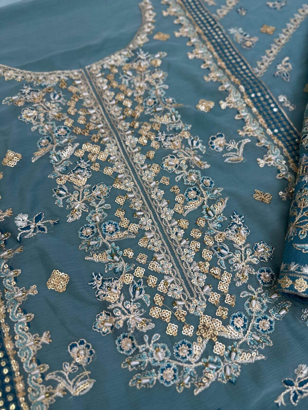 Charizma - Dastan-E-Jashan - Embroidered Chiffon 3 Piece Unstitched DJ5-08