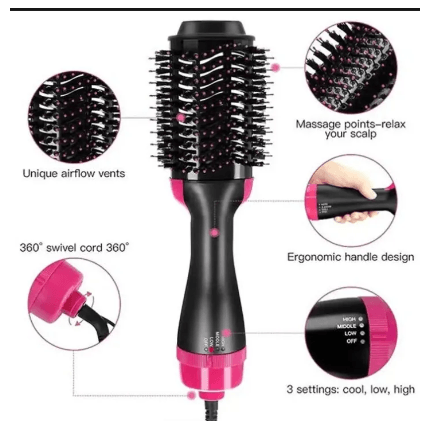 3-in-1 / 4-in-1 / 5-in-1 Hot Air Styler Brush – Dry, Smooth, Volumize & Curl