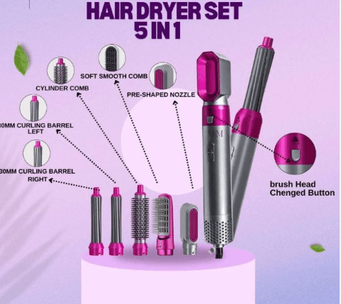 3-in-1 / 4-in-1 / 5-in-1 Hot Air Styler Brush – Dry, Smooth, Volumize & Curl