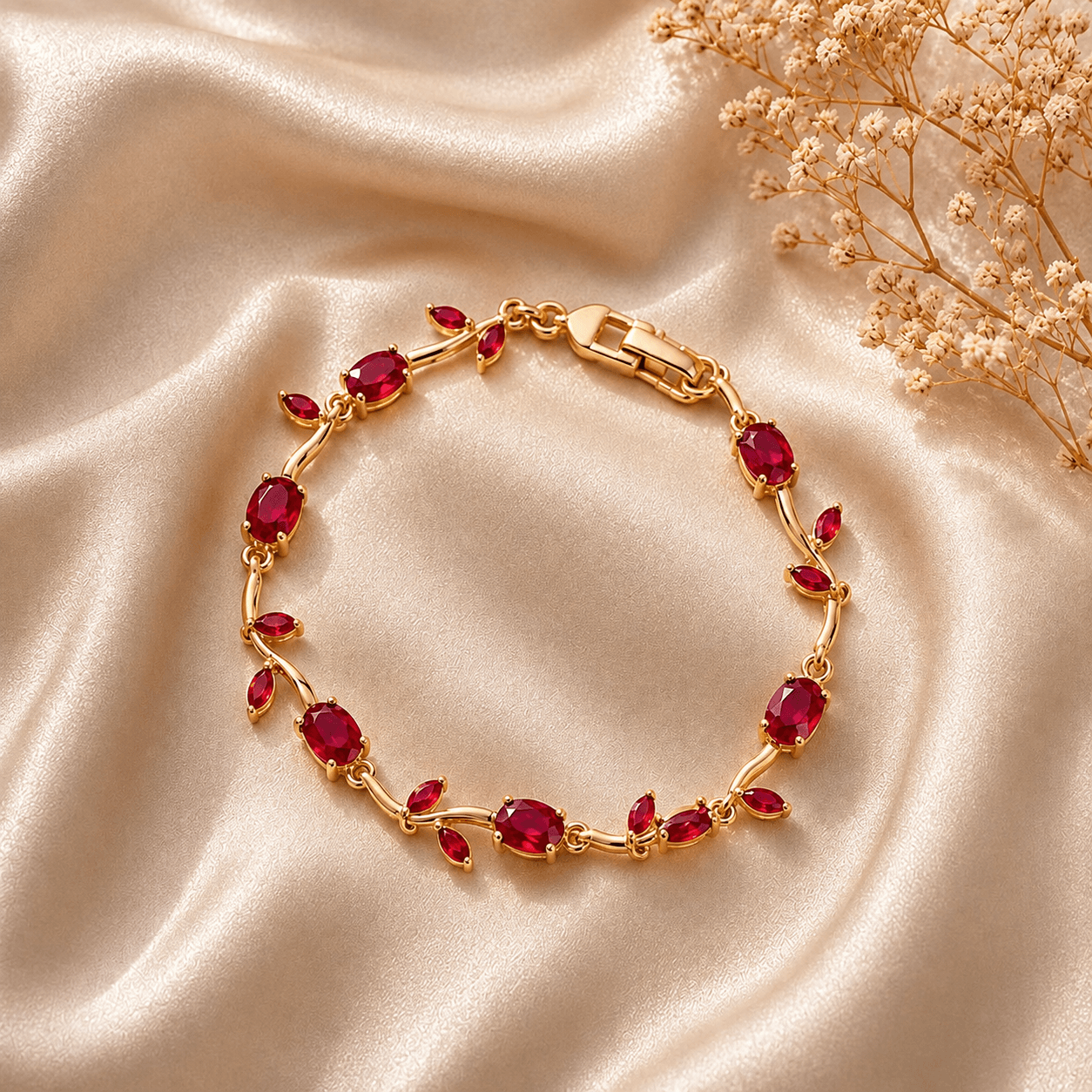 Luxury Crystal Vine Bracelet – Premium Zircon Floral Bracelet for Women | Gold & Silver Finish