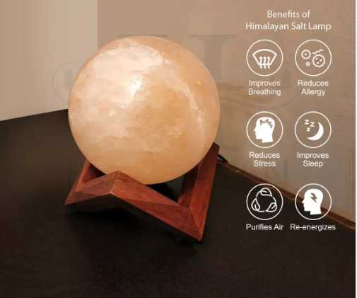 USB Moon Lamp 7 Color Changing Led Lights Himalayan Salt Lamp