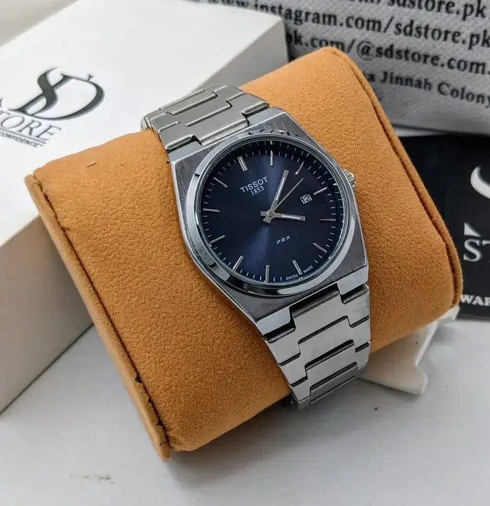 Premium Luxury Integrated Steel Blue Dial Quartz Watch for Men