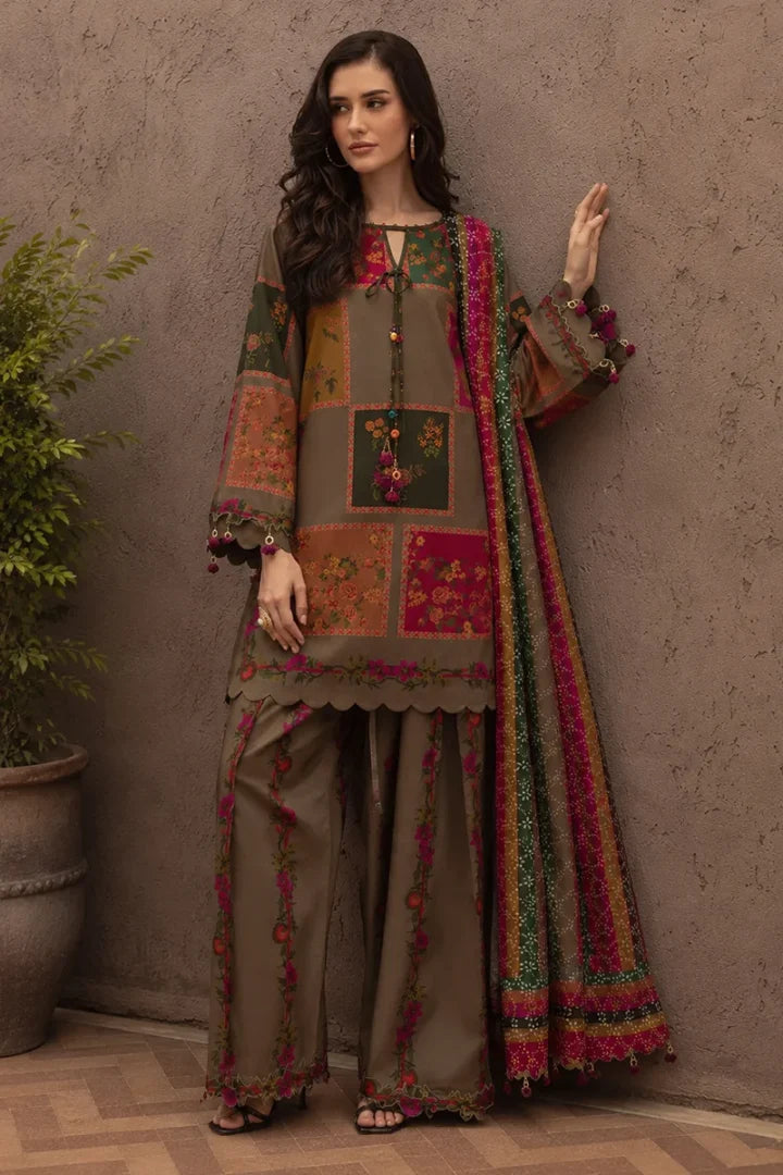 Charizma CH-78 Embroidered Lawn Suit with Chiffon Dupatta | AF TEX Summer Collection | Unstitched 3 Piece Pakistani Dress