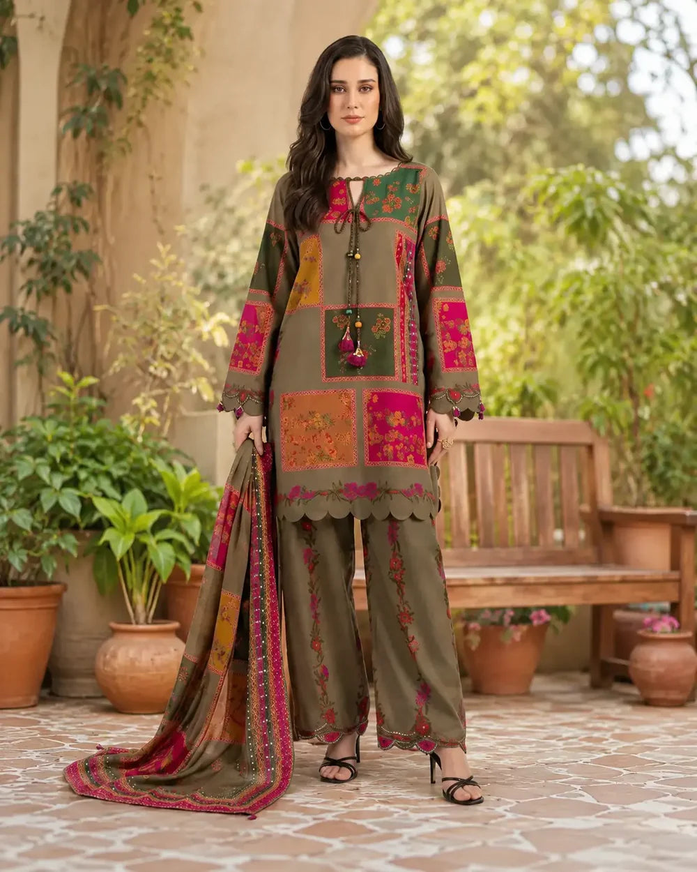 Charizma CH-78 Embroidered Lawn Suit with Chiffon Dupatta | AF TEX Summer Collection | Unstitched 3 Piece Pakistani Dress