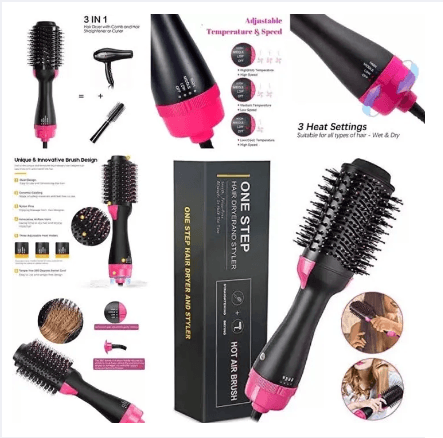 3-in-1 / 4-in-1 / 5-in-1 Hot Air Styler Brush – Dry, Smooth, Volumize & Curl
