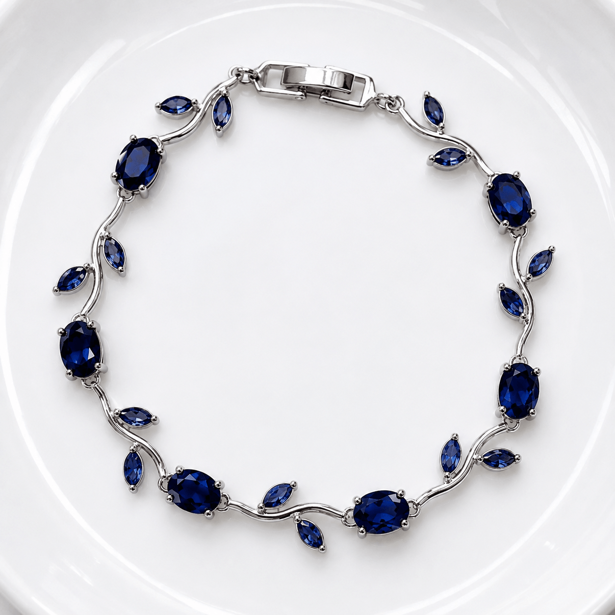 Luxury Crystal Vine Bracelet – Premium Zircon Floral Bracelet for Women | Gold & Silver Finish