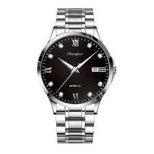 CHRONOS Men's Fashion Quartz Watch Business Casual Analog Calendar Stainless Steel Wrist Watch