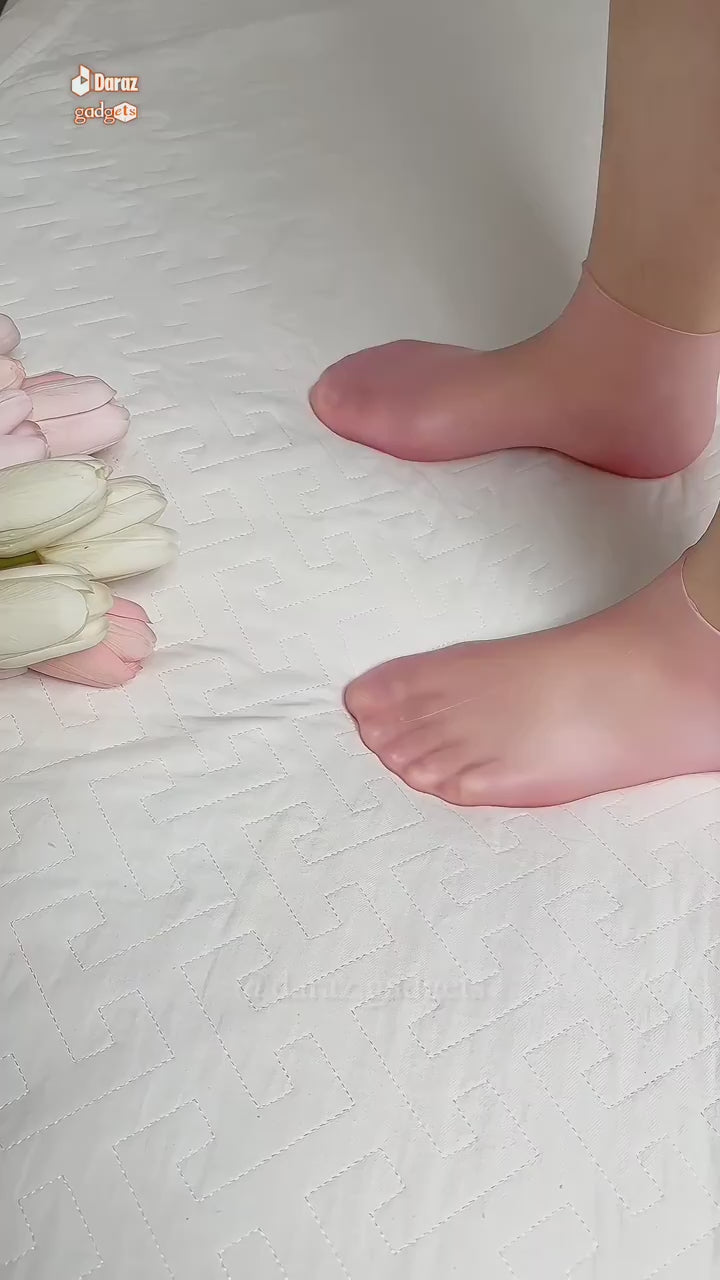 Moisturizing Socks - Silicon Gel Moisturizing Sock, Foot Care Protector, Women Foot Spa Pedicure Silicone Sock, Pedicure Socks For Dry Cracked Feet Heel And Soften Rough Skin