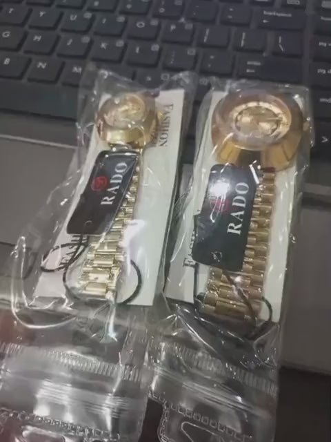 Rado Luxury Couple Watch Set Matching His And Hers Analog Watches Elegant Design